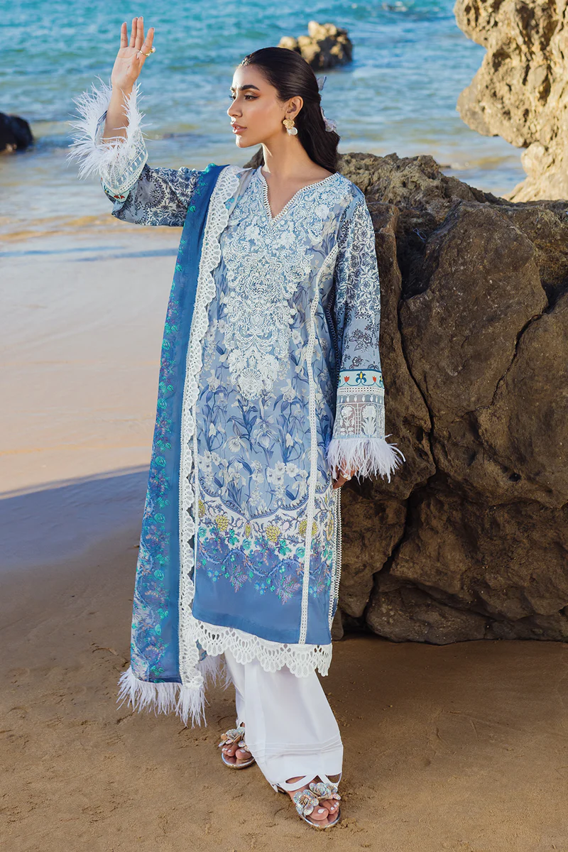 Sidra Fahad Khwaab Unstitched Luxury Lawn '24-BREEZE HUE