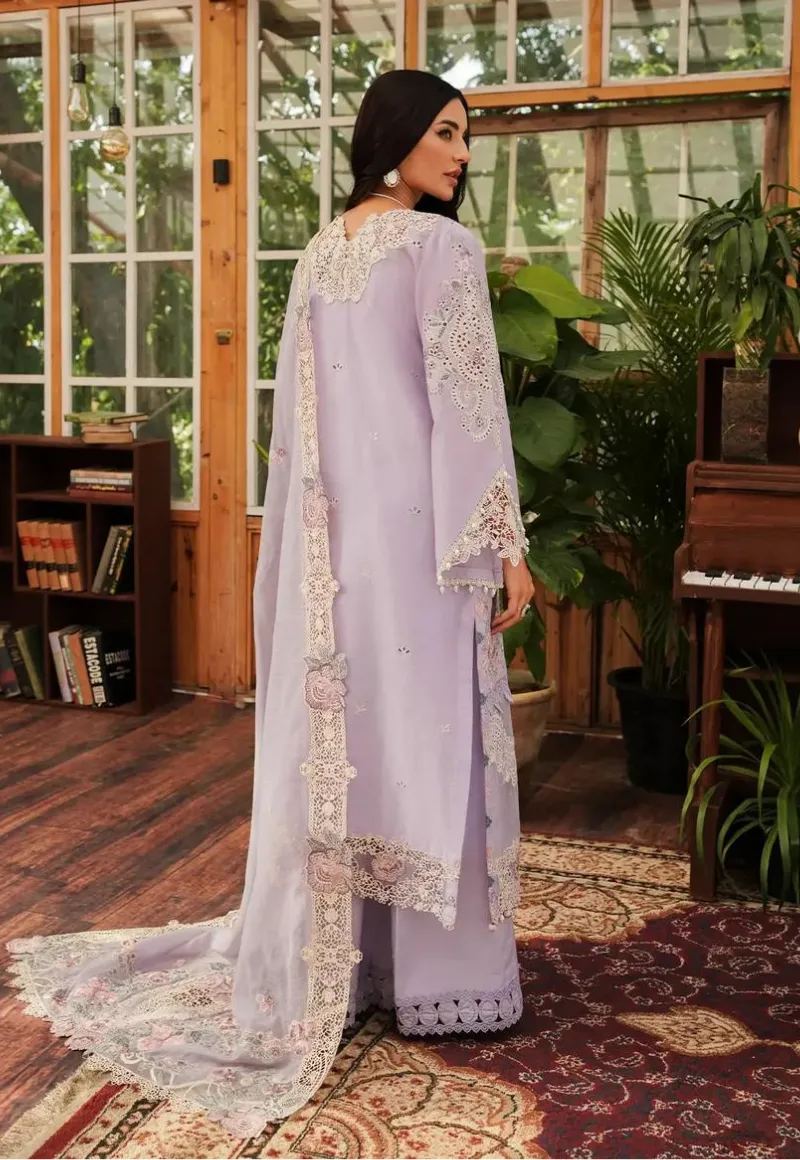 KAHF- Luxury Lawn 3pcs Suit-Lilac