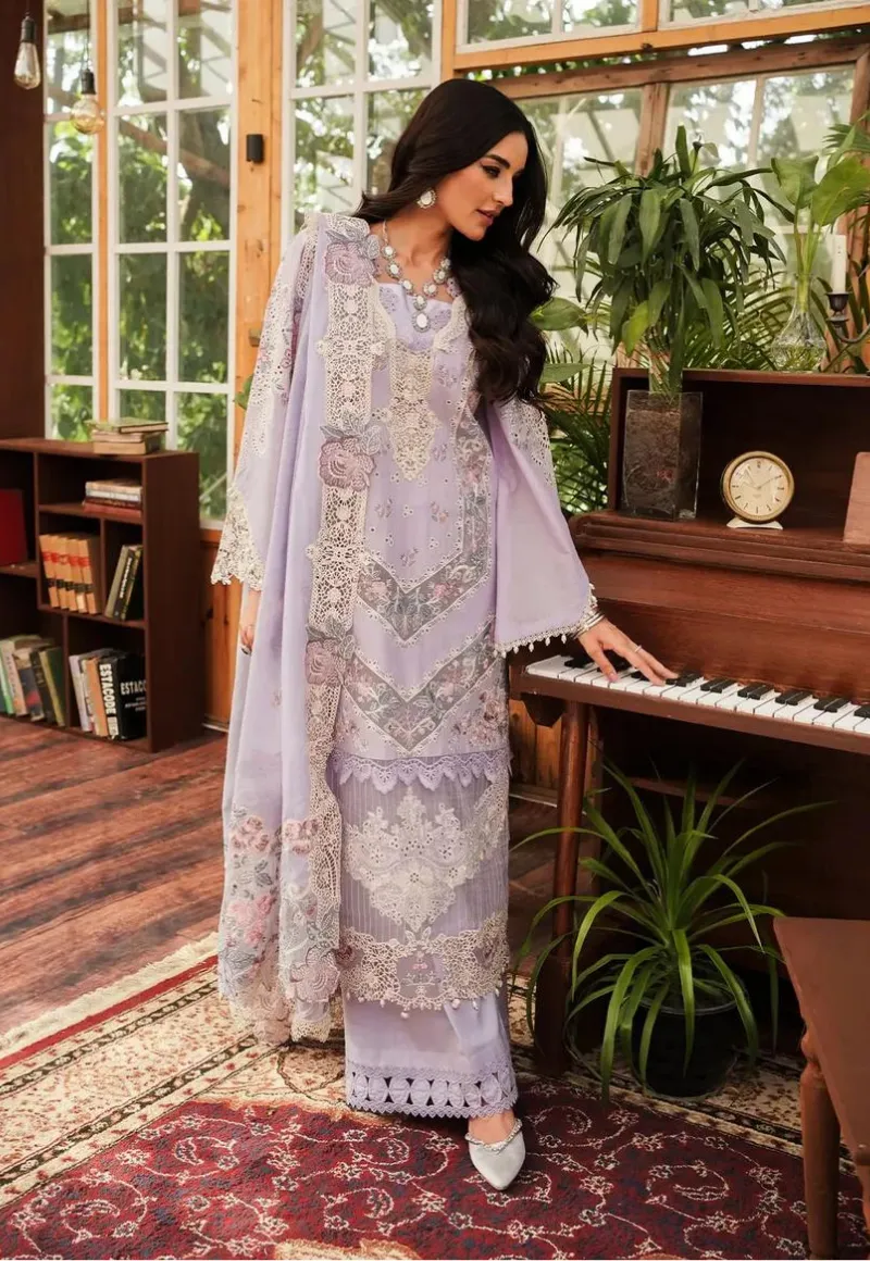 KAHF- Luxury Lawn 3pcs Suit-Lilac