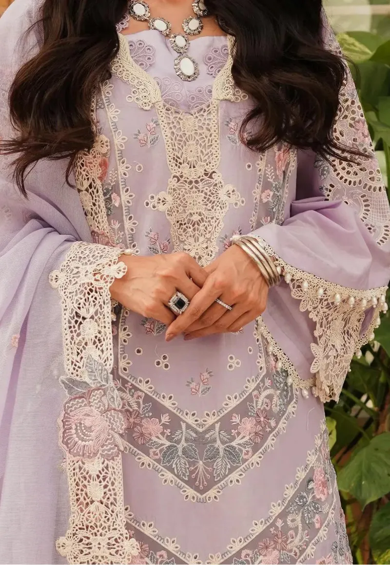 KAHF- Luxury Lawn 3pcs Suit-Lilac