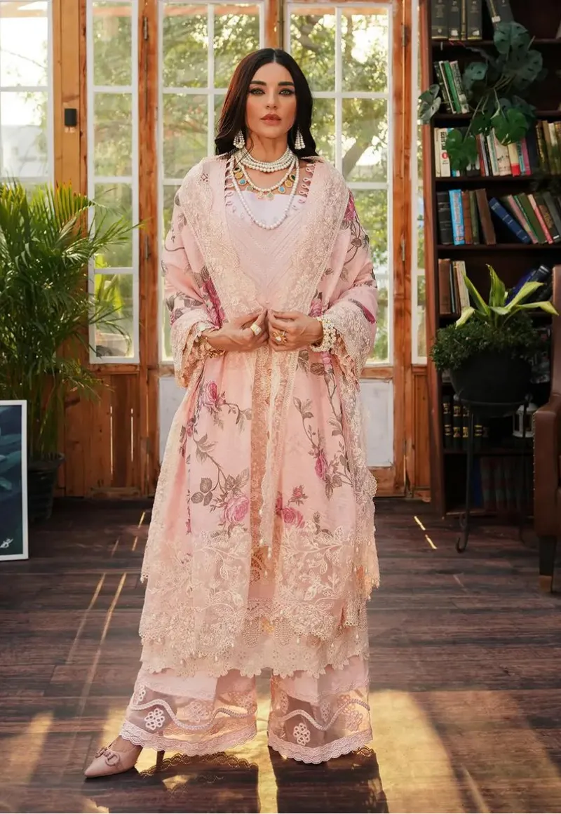 KAHF- Luxury Lawn 3pcs Suit-Coralyn