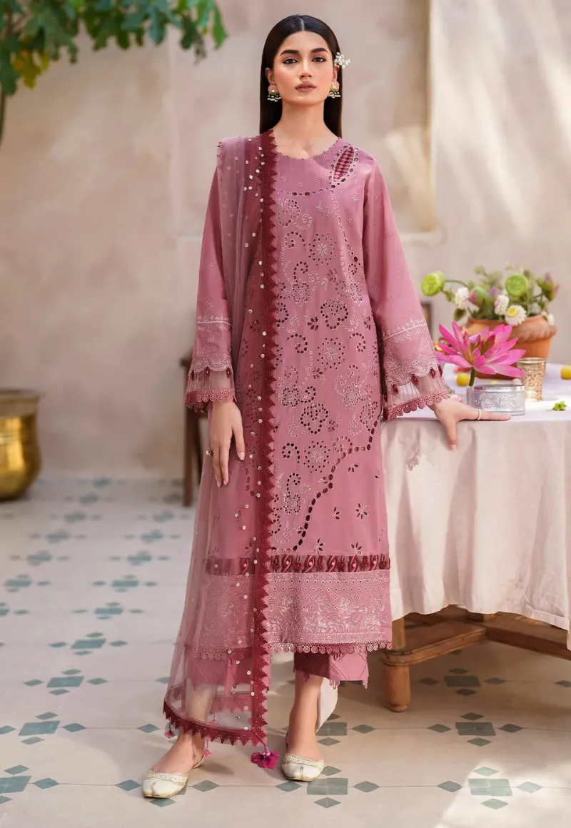 Nureh Dhoop Kinaray Embroidered Chikankari Lawn 3pcs-04