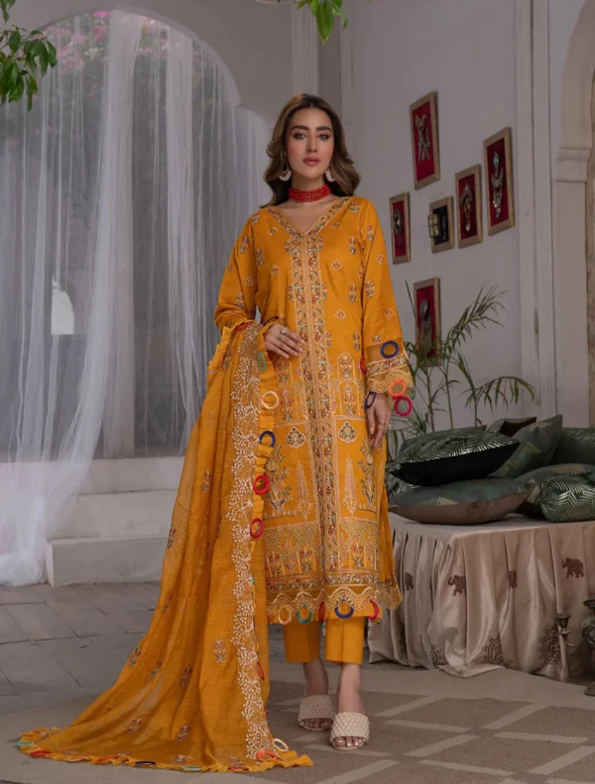 Manizay Gul Maina Embroidered Lawn 3pcs-05