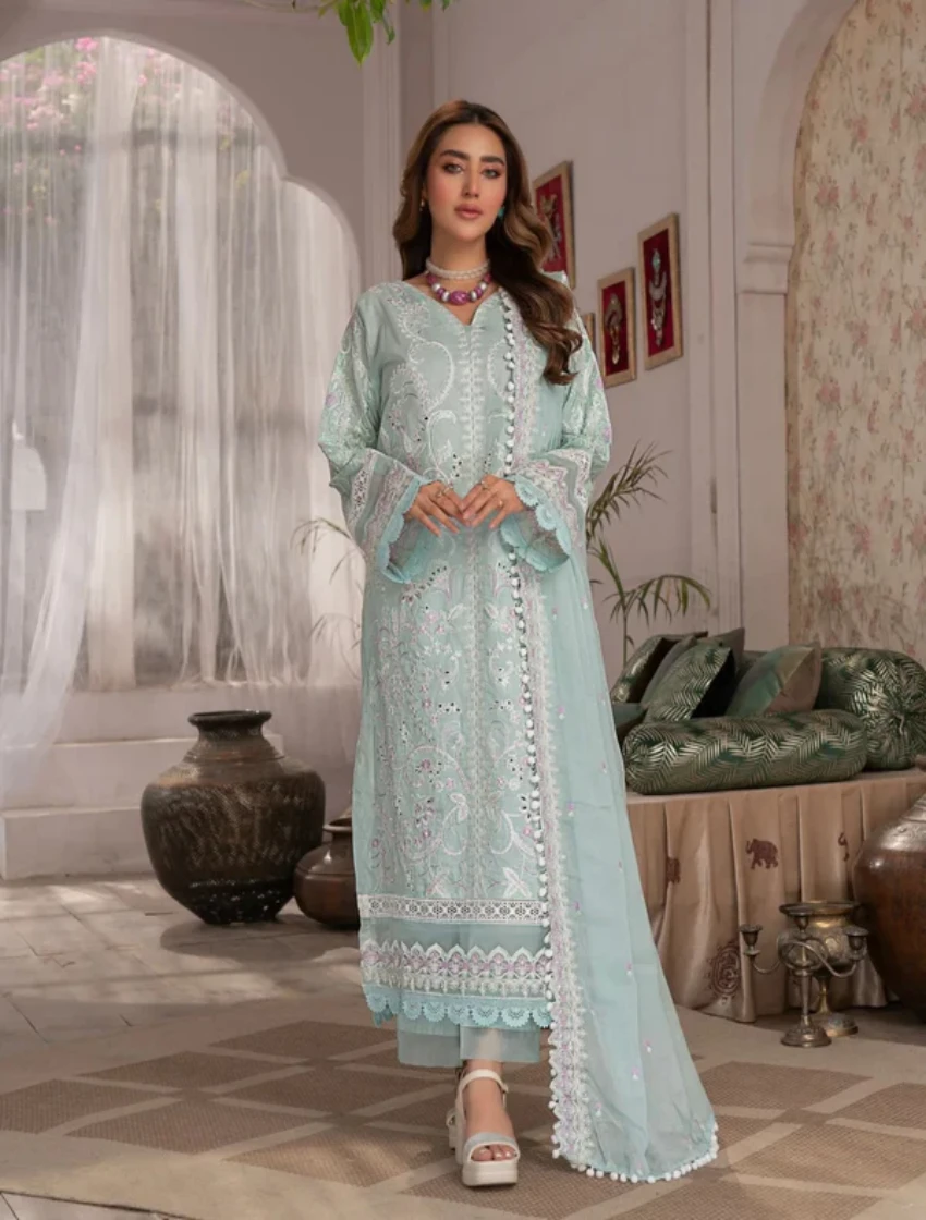 Manizay Gul Maina Embroidered Lawn 3pcs-06