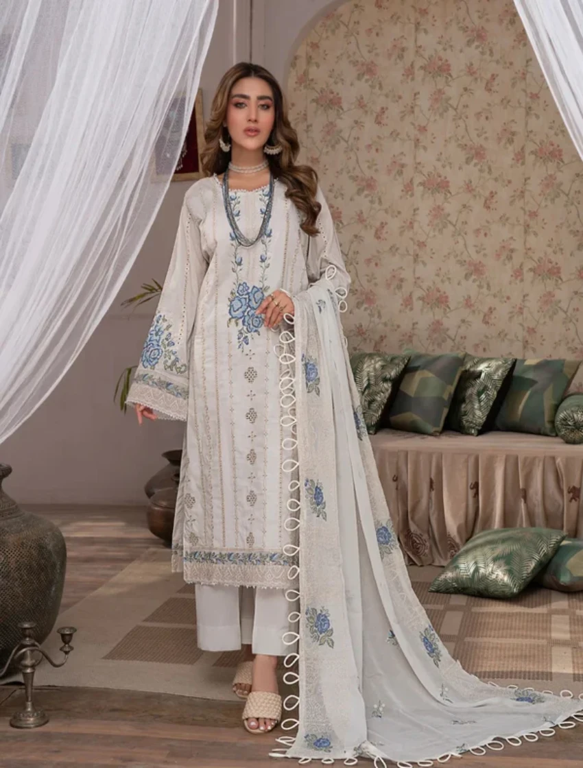 Manizay Gul Maina Embroidered Lawn 3pcs-07