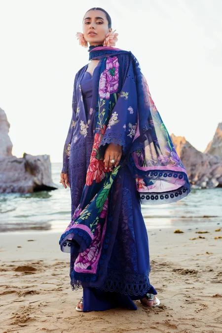 Khwaab Unstitched Luxury Lawn '24-Nautical Chic