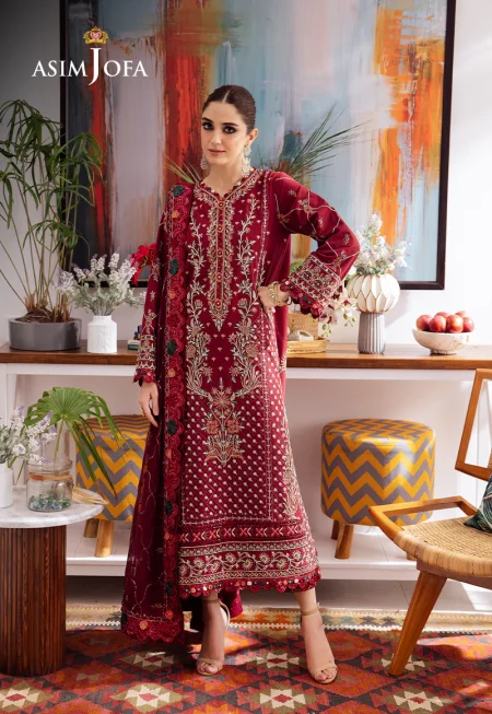 Asim Jofa Uraan Embroidered Lawn 3pcs-06