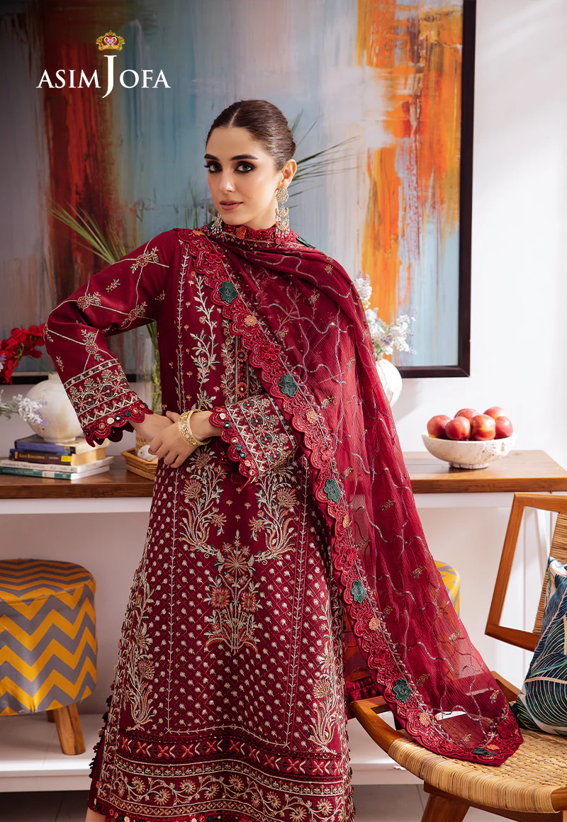 Asim Jofa Uraan Embroidered Lawn 3pcs-06