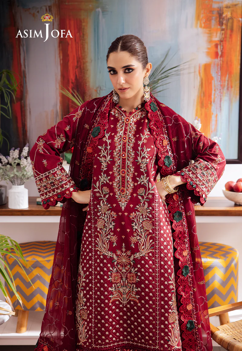 Asim Jofa Uraan Embroidered Lawn 3pcs-06