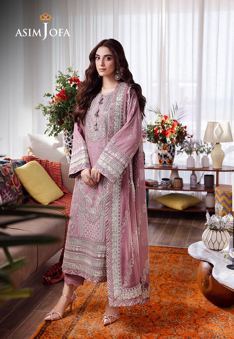 Asim Jofa Uraan Embroidered Lawn 3pcs-07