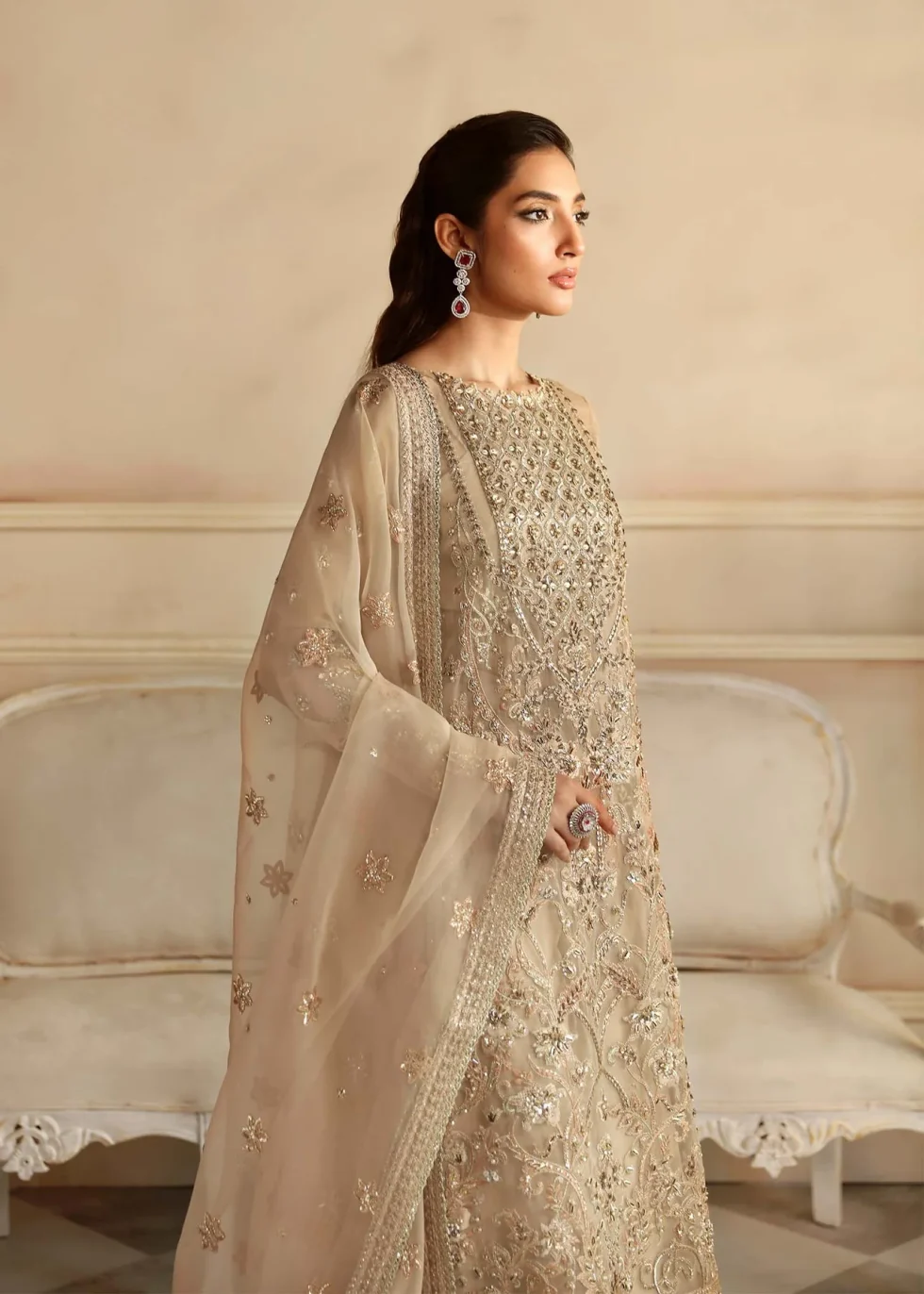 Akbar Aslam-Aleia Wedding Suit- Nacar