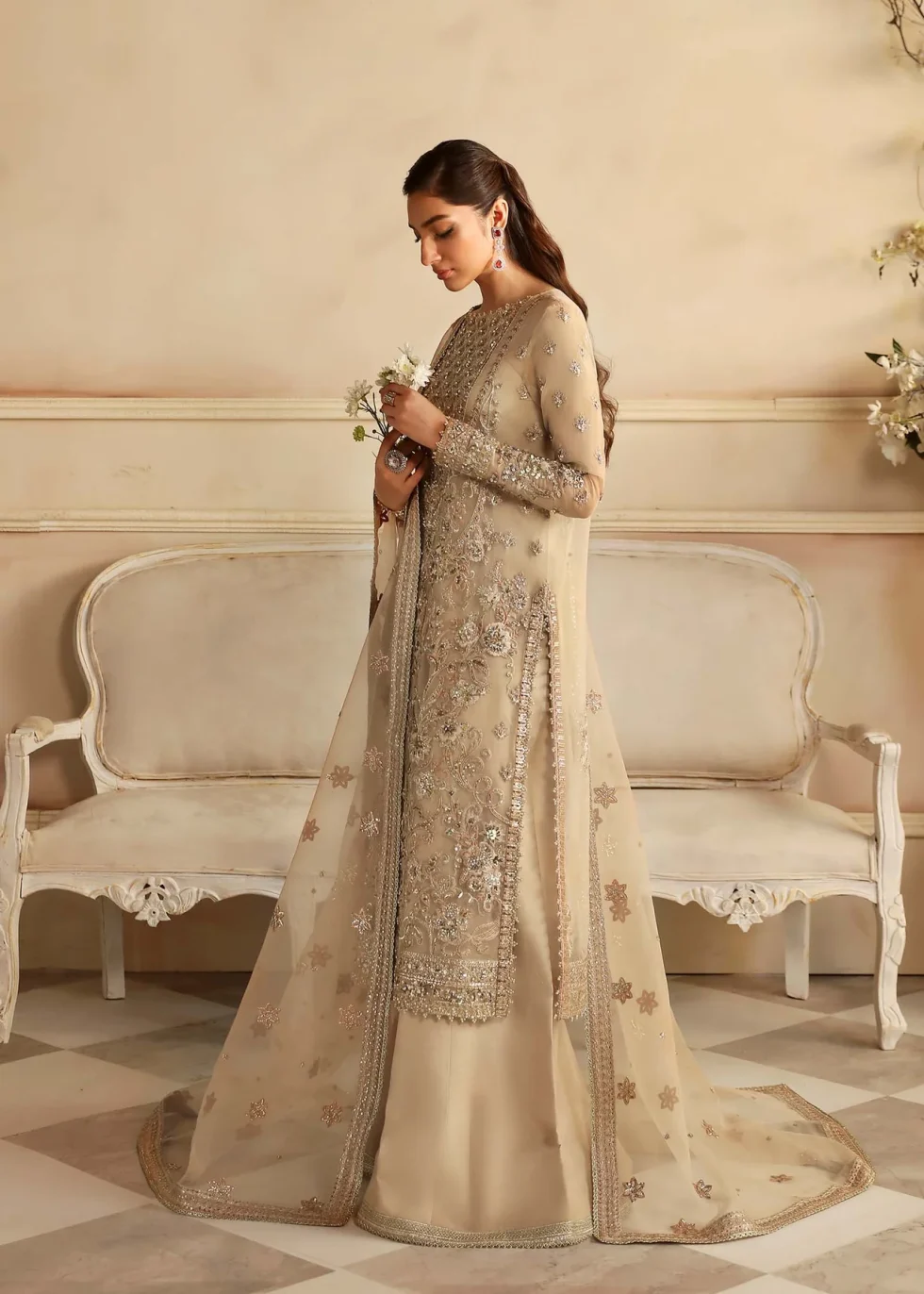 Akbar Aslam-Aleia Wedding Suit- Nacar