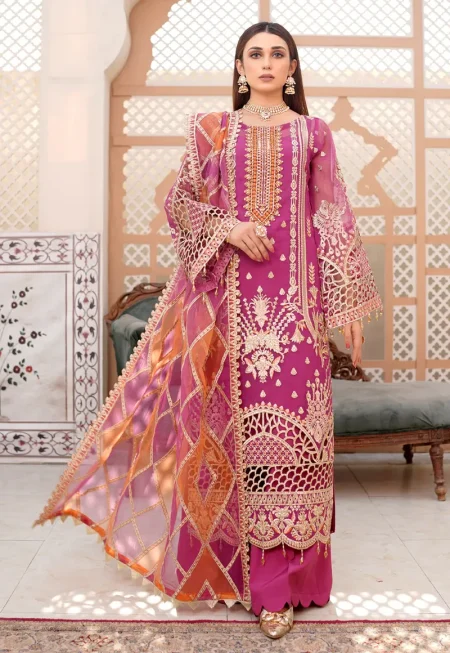 Maryam's Embroidered Organza-L-502