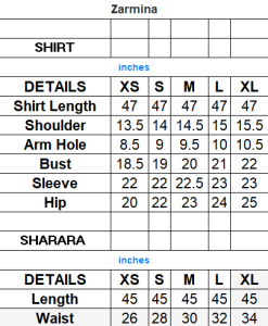 Osama Size Chart