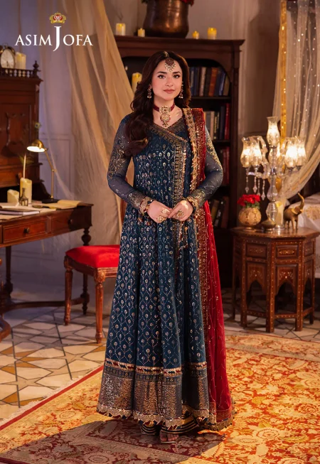 Asim Jofa Chandni Raatein Embroidered Chiffon 3pcs-06