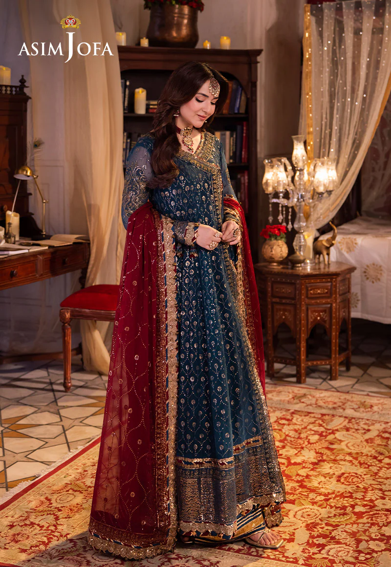 Asim Jofa Chandni Raatein Embroidered Chiffon 3pcs-06