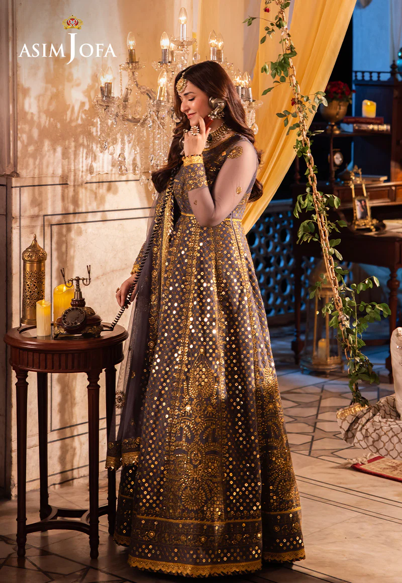 Asim Jofa Chandni Raatein Embroidered Chiffon 3pcs-10