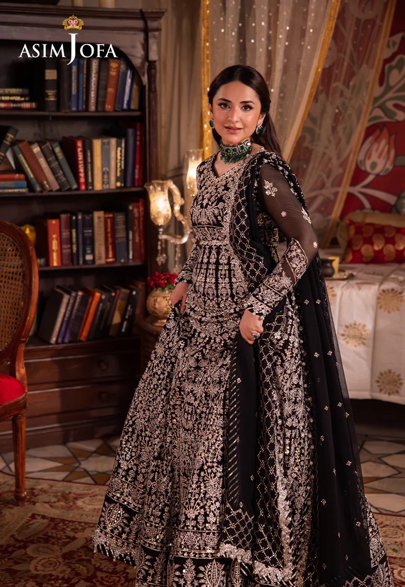 Asim Jofa Chandni Raatein Embroidered Chiffon 3pcs-02