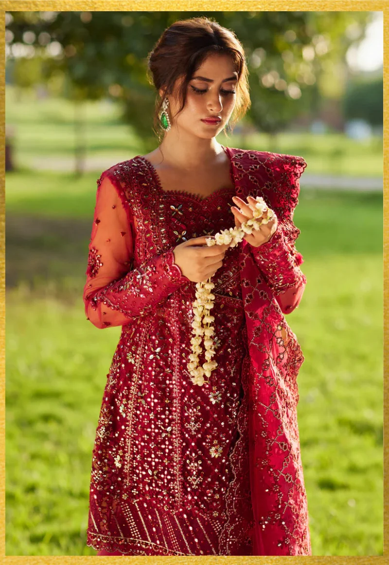 Qalamkar Shadmani Luxury Formals Unstitched 3pcs-Nurah