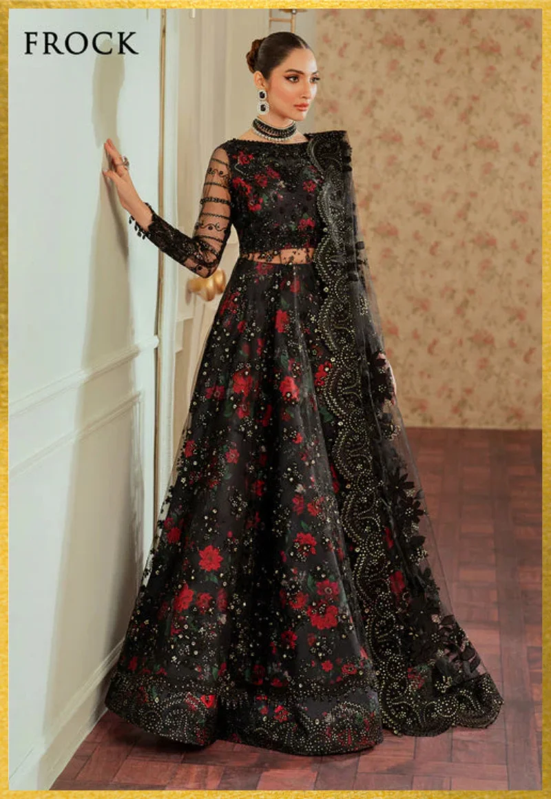 Baroque-Chantelle Embroidered Chiffon Unstitched 3Pc-FF3