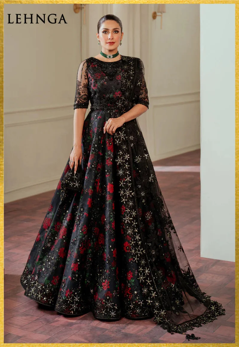 Baroque-Chantelle Embroidered Chiffon Unstitched 3Pc-FF3