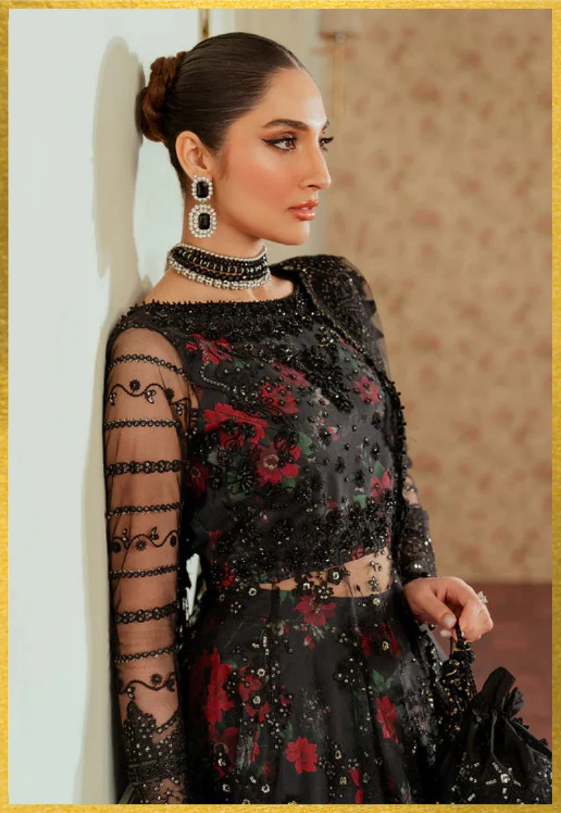 Baroque-Chantelle Embroidered Chiffon Unstitched 3Pc-FF3