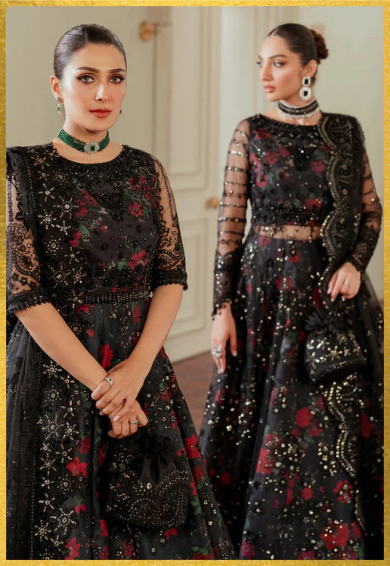 Baroque-Chantelle Embroidered Chiffon Unstitched 3Pc-FF3