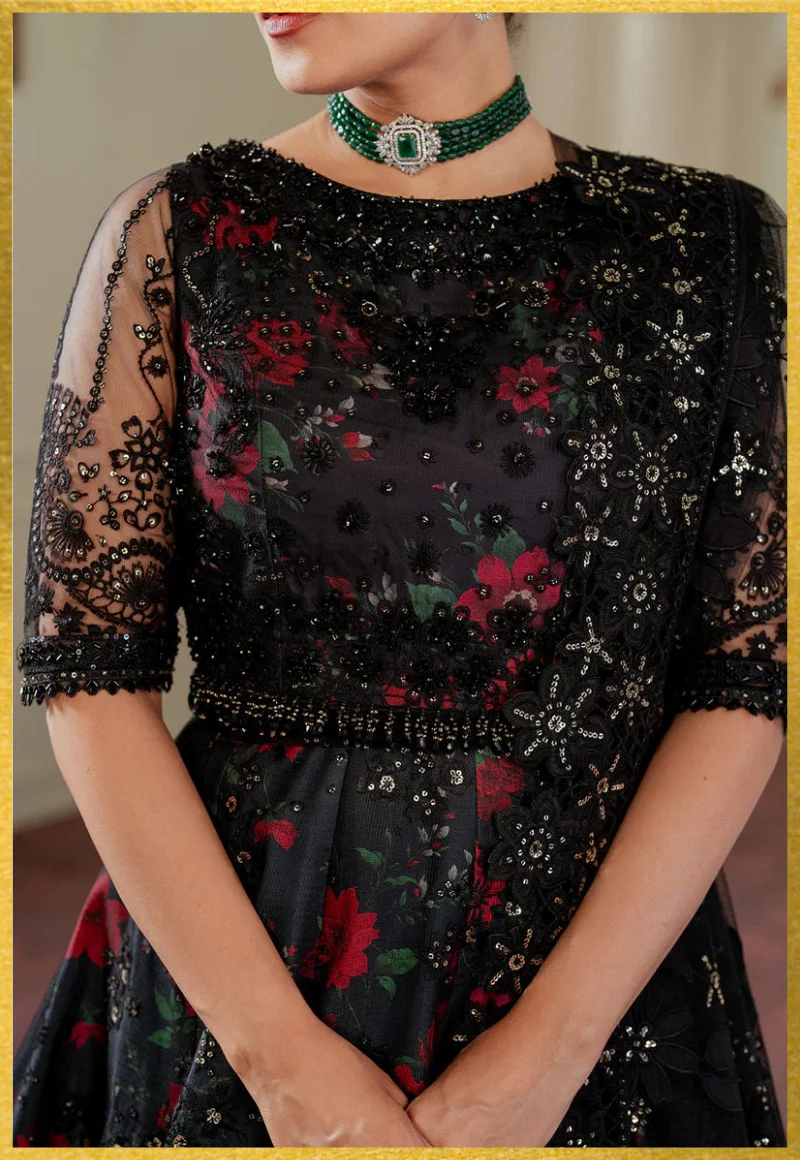 Baroque-Chantelle Embroidered Chiffon Unstitched 3Pc-FF3