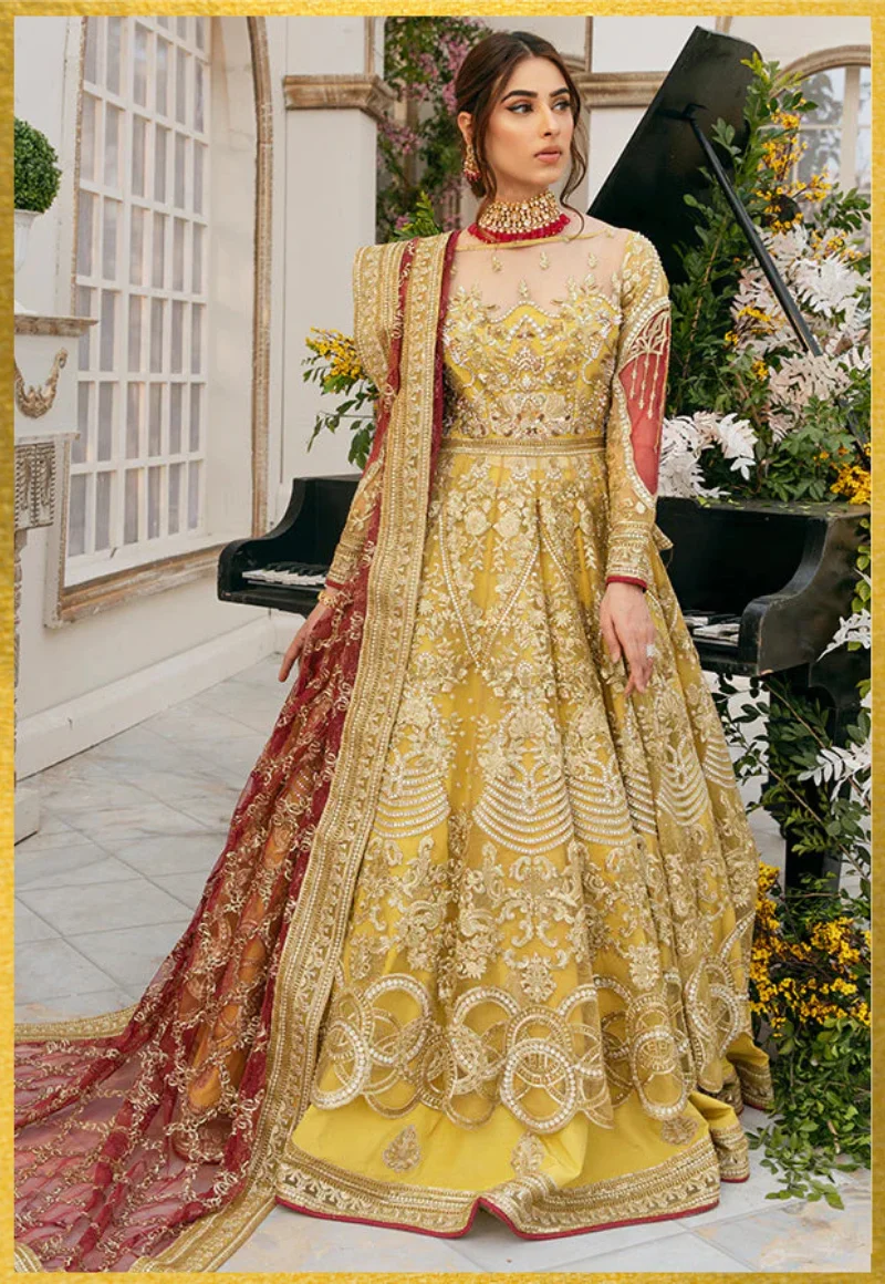Imrozia Premium Embroidered Bridal Unstitched 3Pc Suit ANA