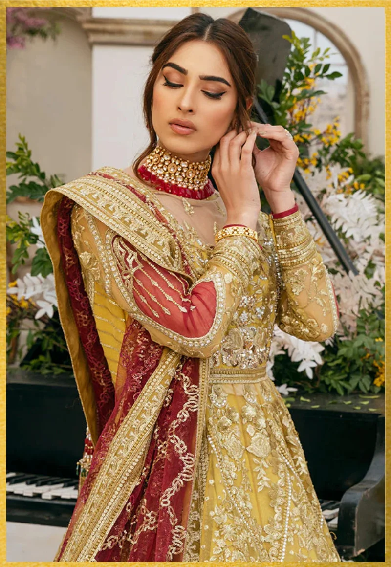 Imrozia Premium Embroidered Bridal Unstitched 3Pc Suit ANA