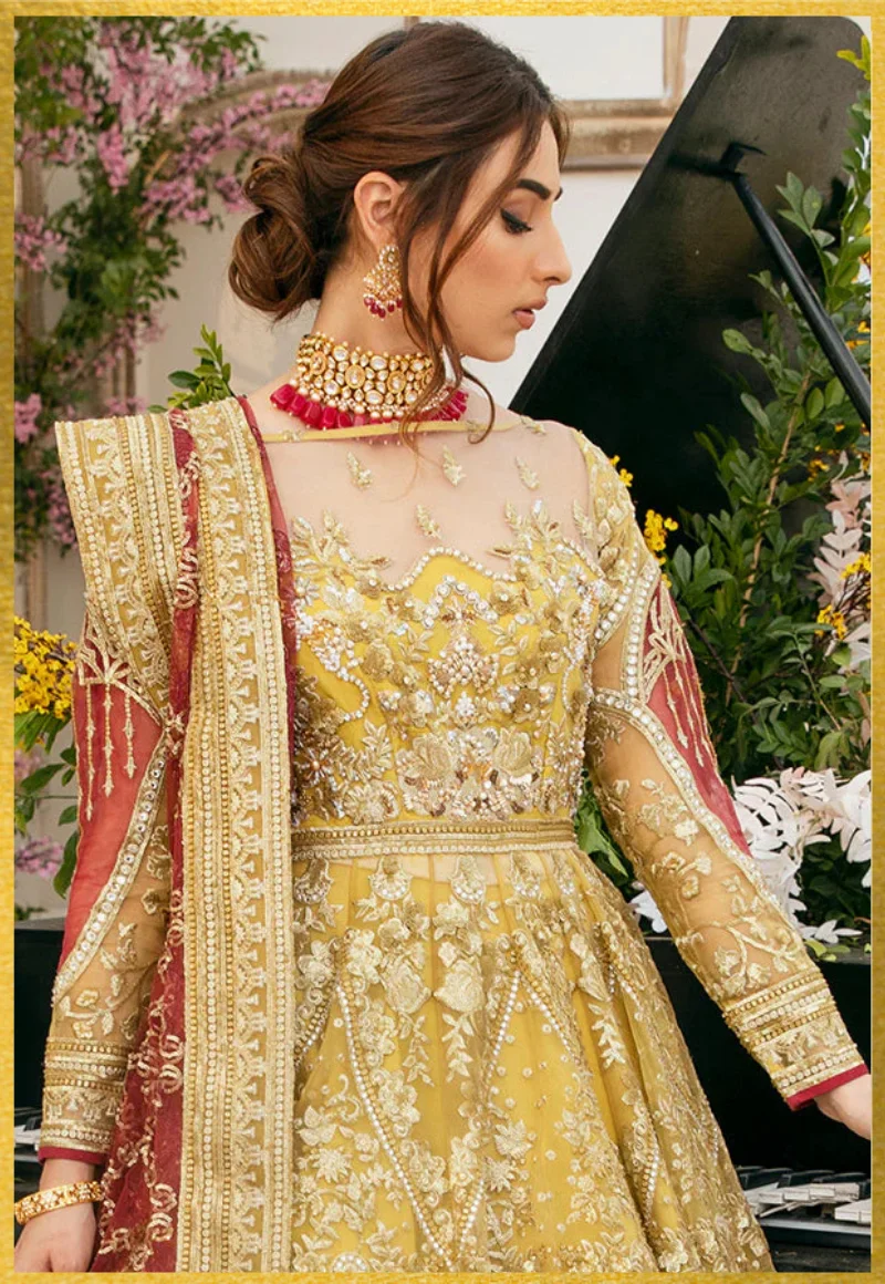 Imrozia Premium Embroidered Bridal Unstitched 3Pc Suit ANA
