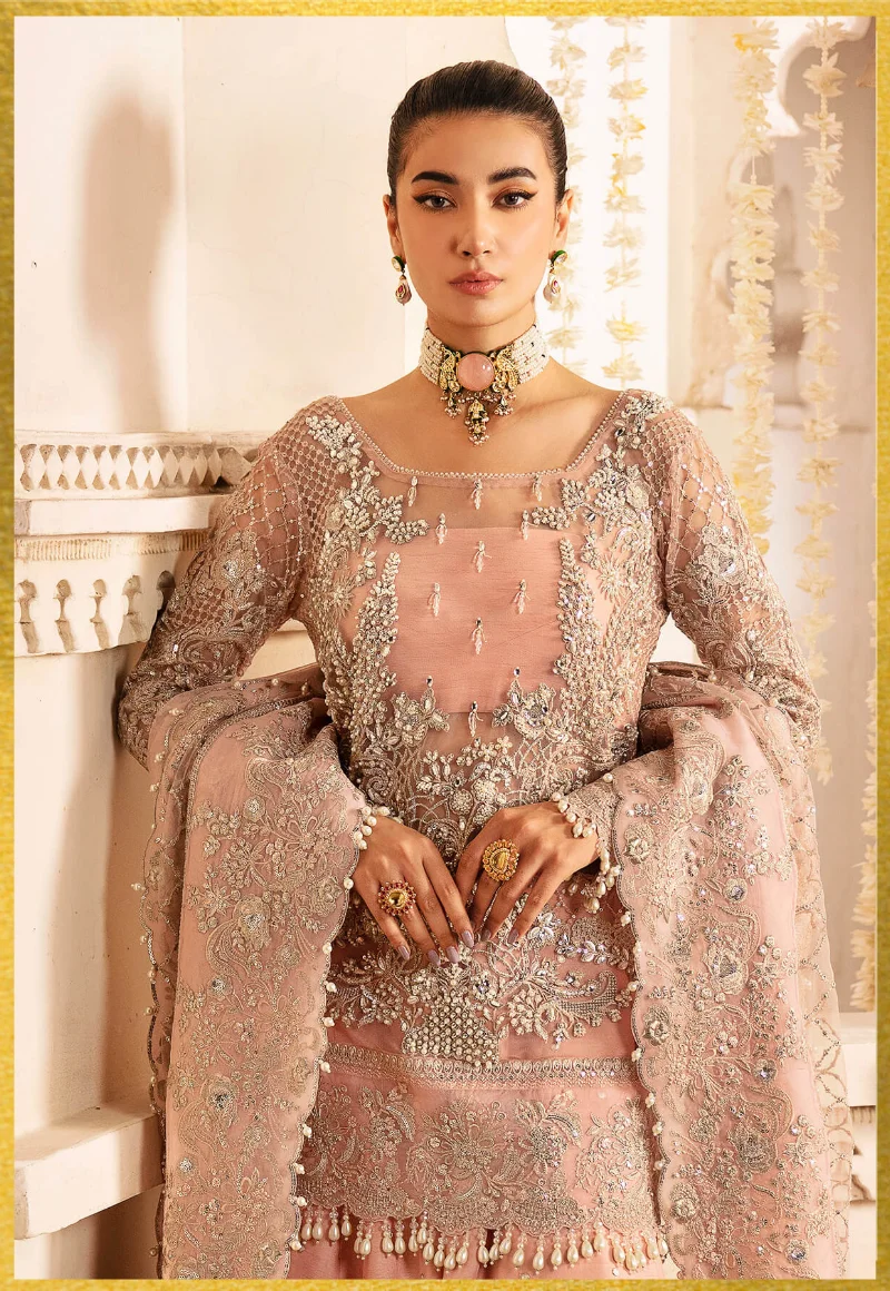 Imrozia Premium Embroidered Kayseria Brides Unstitched Suit Blume