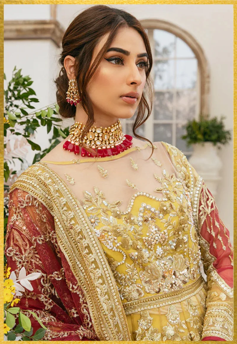 Imrozia Premium Embroidered Bridal Unstitched 3Pc Suit ANA