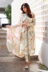 EMBROIDERED PRINTED LAWN UF-4066