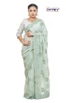 Shimmer Georgette Embroidered Saree