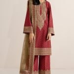 Jazmin Embroidered Raw Silk UR-7057