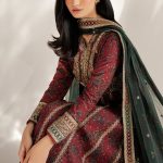 Jazmin Embroidered Raw Silk UR-7055