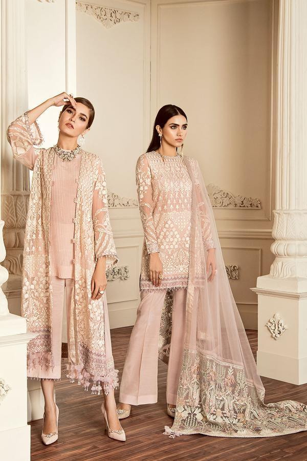 Baroque Chantelle Embroidered Chiffon 3 Piece Suit D-06 3 Baroque Chantelle Embroidered Chiffon 3 Piece
