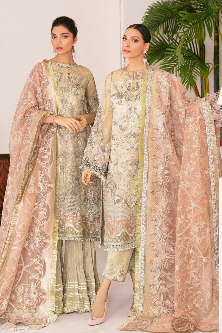 Baroque Chantelle Embroidered Net 3 Piece Suit