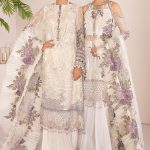 Baroque Embroidered Chiffon 3 Piece Suit