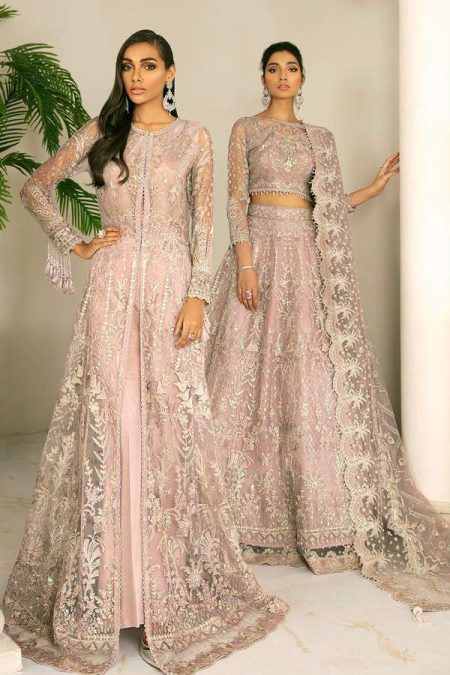 Baroque Chantelle Embroidered Chiffon 3 Piece Suit