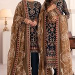 Baroque Chantelle Embroidered Chiffon 3 Piece Suit